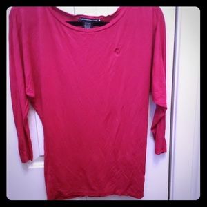 Ralph lauren sport magenta long dolman sleeves M